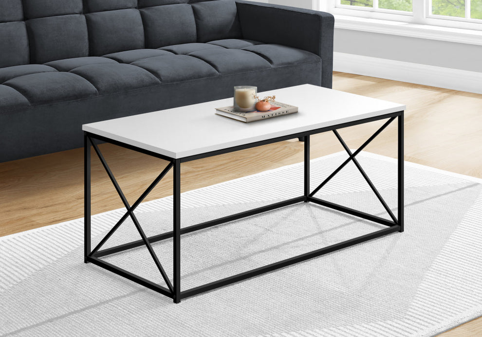 41" White Rectangular Coffee Table By Homeroots | Coffee Tables | Modishstore - 3