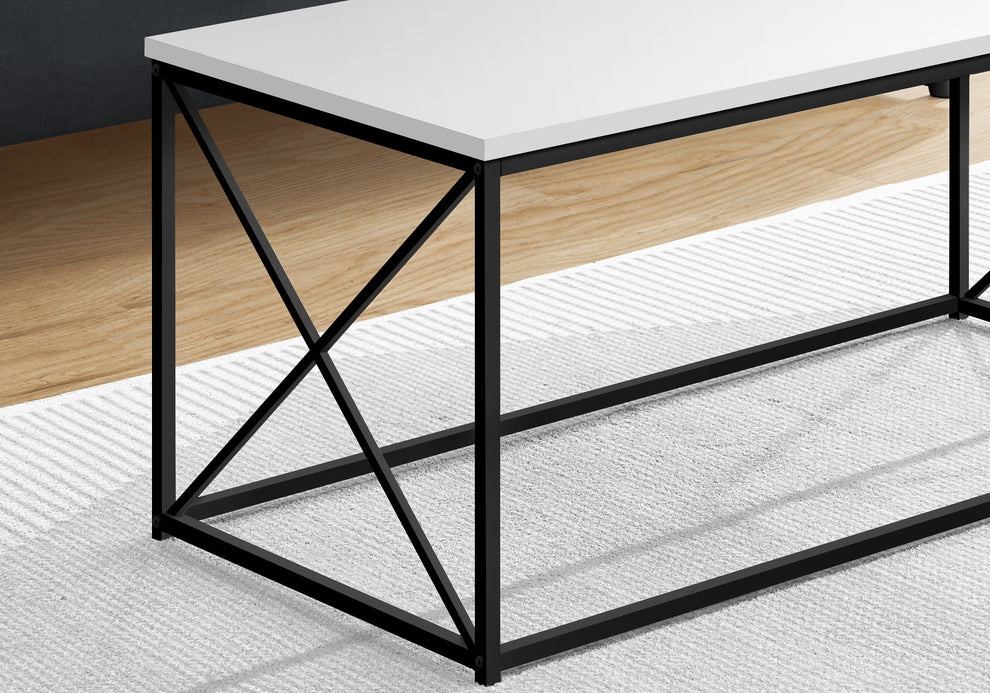 41" White Rectangular Coffee Table By Homeroots | Coffee Tables | Modishstore - 4