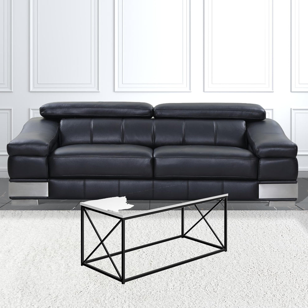 41" White Rectangular Coffee Table By Homeroots | Coffee Tables | Modishstore - 2