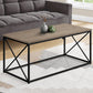 41" Dark Taupe Rectangular Coffee Table By Homeroots | Coffee Tables | Modishstore - 3