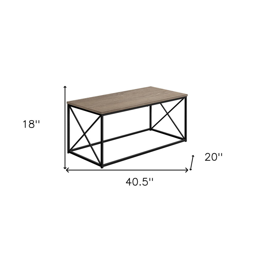 41" Dark Taupe Rectangular Coffee Table By Homeroots | Coffee Tables | Modishstore - 5