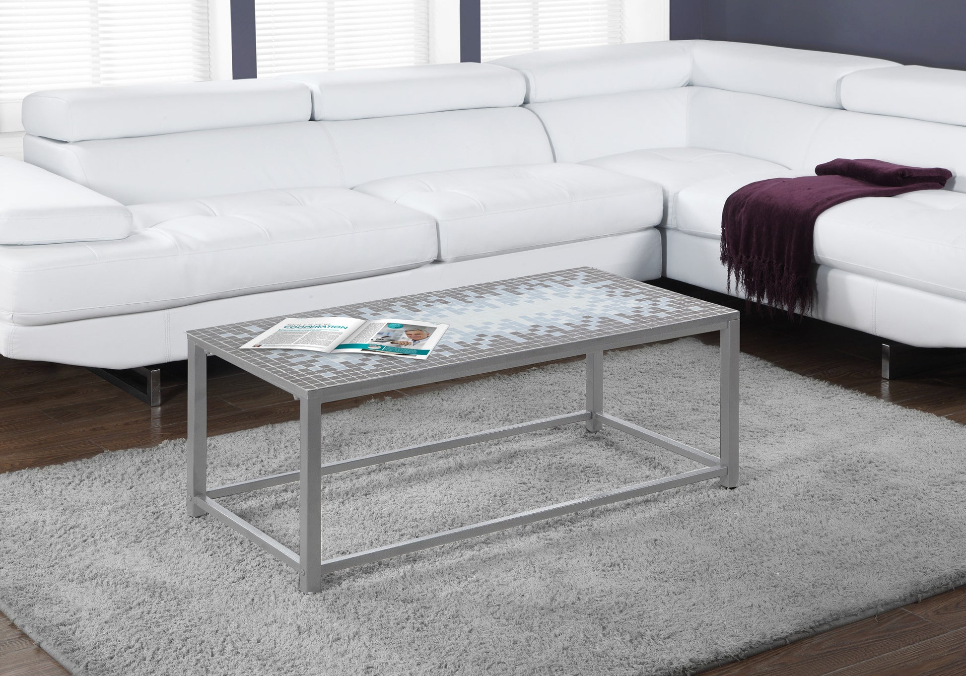 42" Grey Rectangular Coffee Table By Homeroots | Coffee Tables | Modishstore - 4