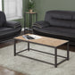 42" Brown Rectangular Coffee Table By Homeroots