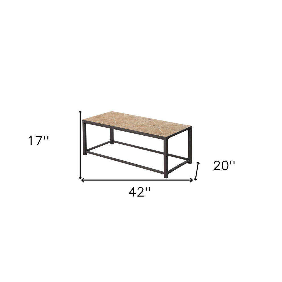 42" Brown Rectangular Coffee Table By Homeroots | Coffee Tables | Modishstore - 5