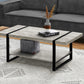 47" Grey And Black Rectangular Coffee Table With Shelf By Homeroots | Coffee Tables | Modishstore - 6