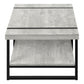 47" Grey And Black Rectangular Coffee Table With Shelf By Homeroots | Coffee Tables | Modishstore - 3