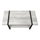 47" Grey And Black Rectangular Coffee Table With Shelf By Homeroots