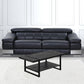 47" Black Rectangular Coffee Table With Shelf By Homeroots