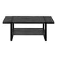 47" Black Rectangular Coffee Table With Shelf By Homeroots | Coffee Tables | Modishstore - 2