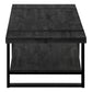 47" Black Rectangular Coffee Table With Shelf By Homeroots