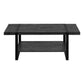 47" Black Rectangular Coffee Table With Shelf By Homeroots | Coffee Tables | Modishstore - 4