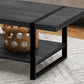 47" Black Rectangular Coffee Table With Shelf By Homeroots | Coffee Tables | Modishstore - 8