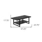 47" Black Rectangular Coffee Table With Shelf By Homeroots | Coffee Tables | Modishstore - 9