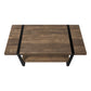 47" Brown And Black Rectangular Coffee Table With Shelf By Homeroots | Coffee Tables | Modishstore - 5