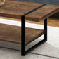 47" Brown And Black Rectangular Coffee Table With Shelf By Homeroots | Coffee Tables | Modishstore - 8