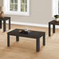 Set Of Three 44" Oak Rectangular Coffee Table By Homeroots