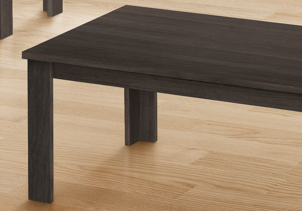 Set Of Three 44" Oak Rectangular Coffee Table By Homeroots | Coffee Tables | Modishstore - 4