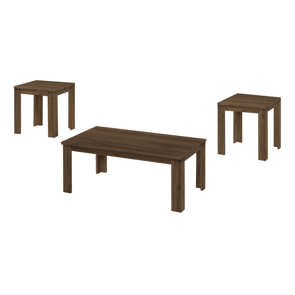Set Of Three 44" Dark Brown Rectangular Coffee Table By Homeroots | Coffee Tables | Modishstore - 2