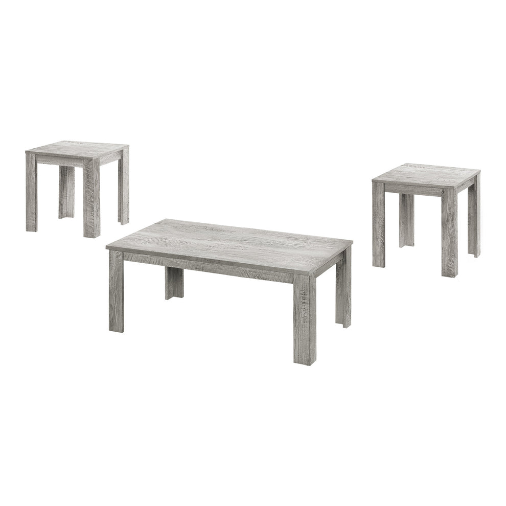 Set Of Three 44" Gray Rectangular Coffee Table By Homeroots | Coffee Tables | Modishstore - 2