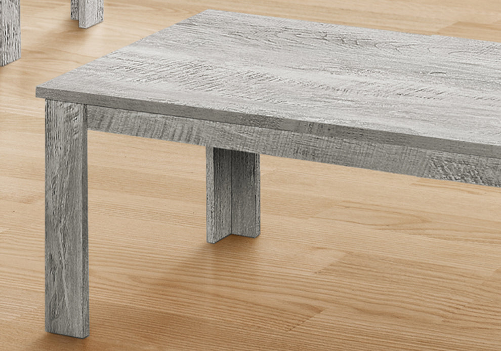 Set Of Three 44" Gray Rectangular Coffee Table By Homeroots | Coffee Tables | Modishstore - 3