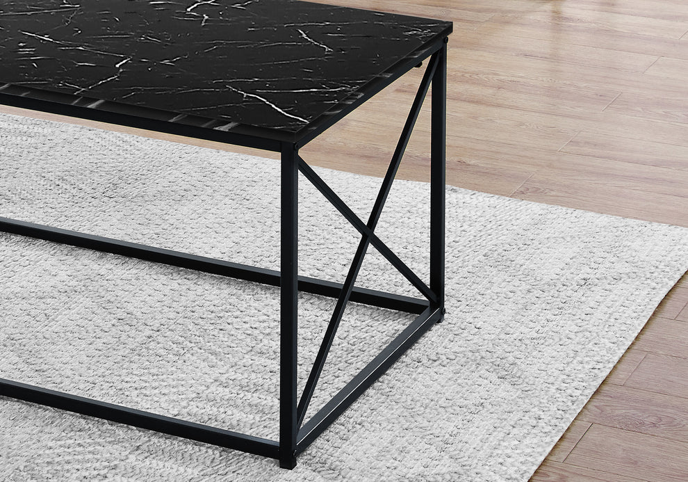 Set Of Three 42" Black Rectangular Coffee Table By Homeroots | Coffee Tables | Modishstore - 4