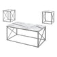 Set Of Three 42" White Rectangular Coffee Table By Homeroots