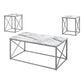 Set Of Three 42" White Rectangular Coffee Table By Homeroots | Coffee Tables | Modishstore - 2