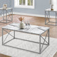 Set Of Three 42" White Rectangular Coffee Table By Homeroots | Coffee Tables | Modishstore - 4