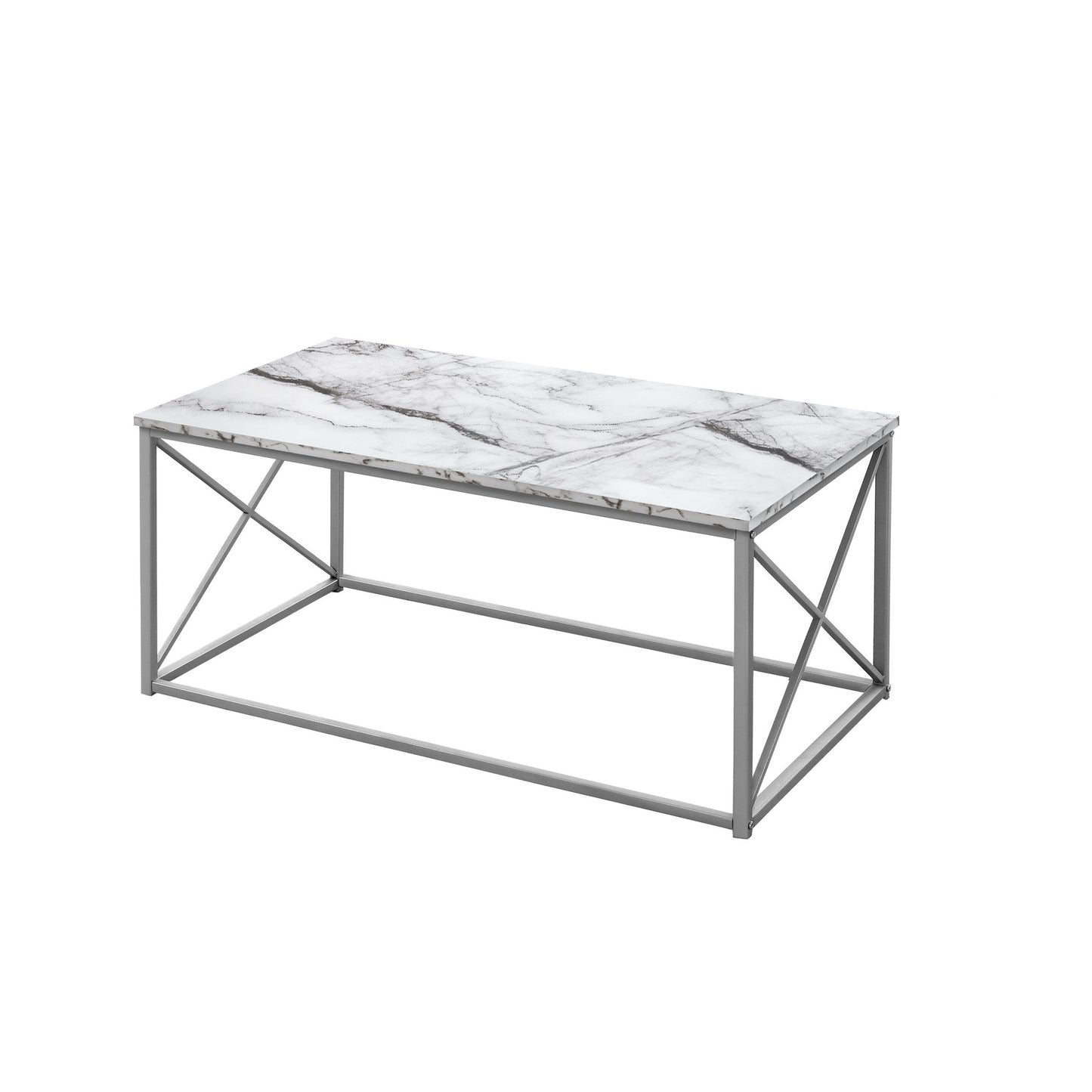 Set Of Three 42" White Rectangular Coffee Table By Homeroots | Coffee Tables | Modishstore