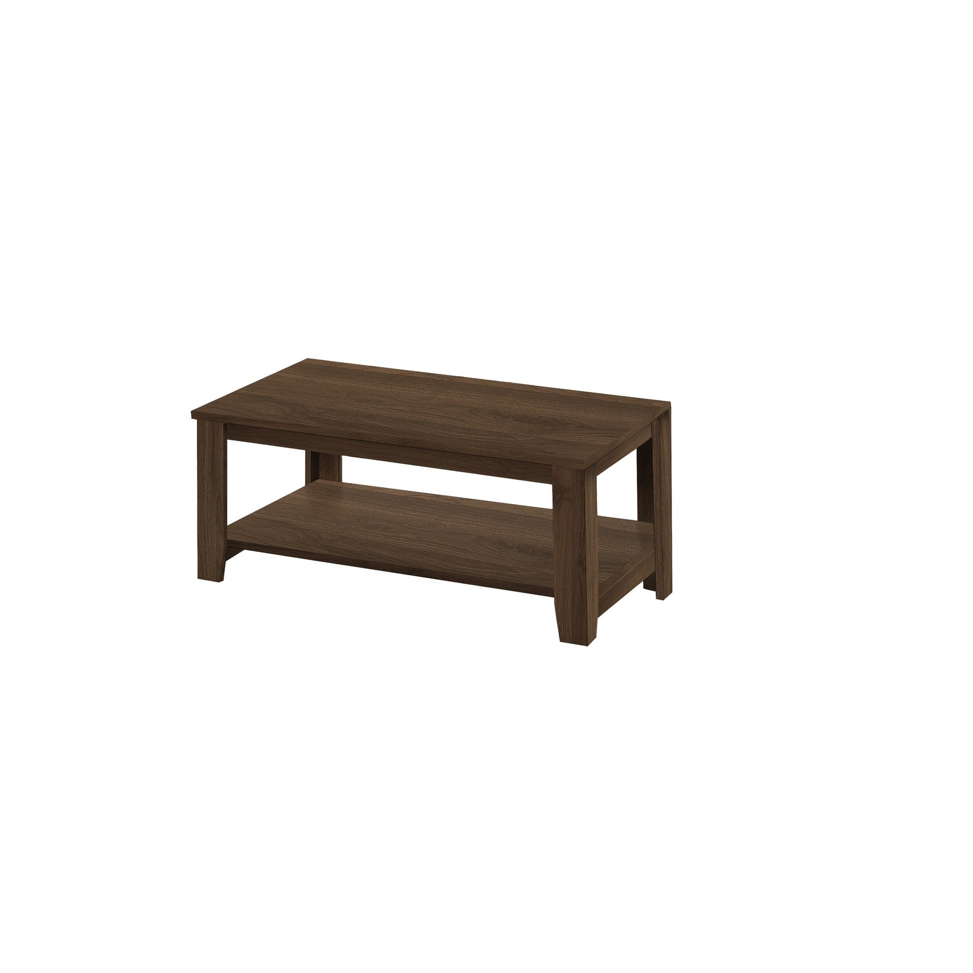 Set Of Three 42" Dark Brown Rectangular Coffee Table With Three Shelves By Homeroots | Coffee Tables | Modishstore