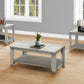 Set Of Three 42" Gray Rectangular Coffee Table With Three Shelves By Homeroots | Coffee Tables | Modishstore - 5