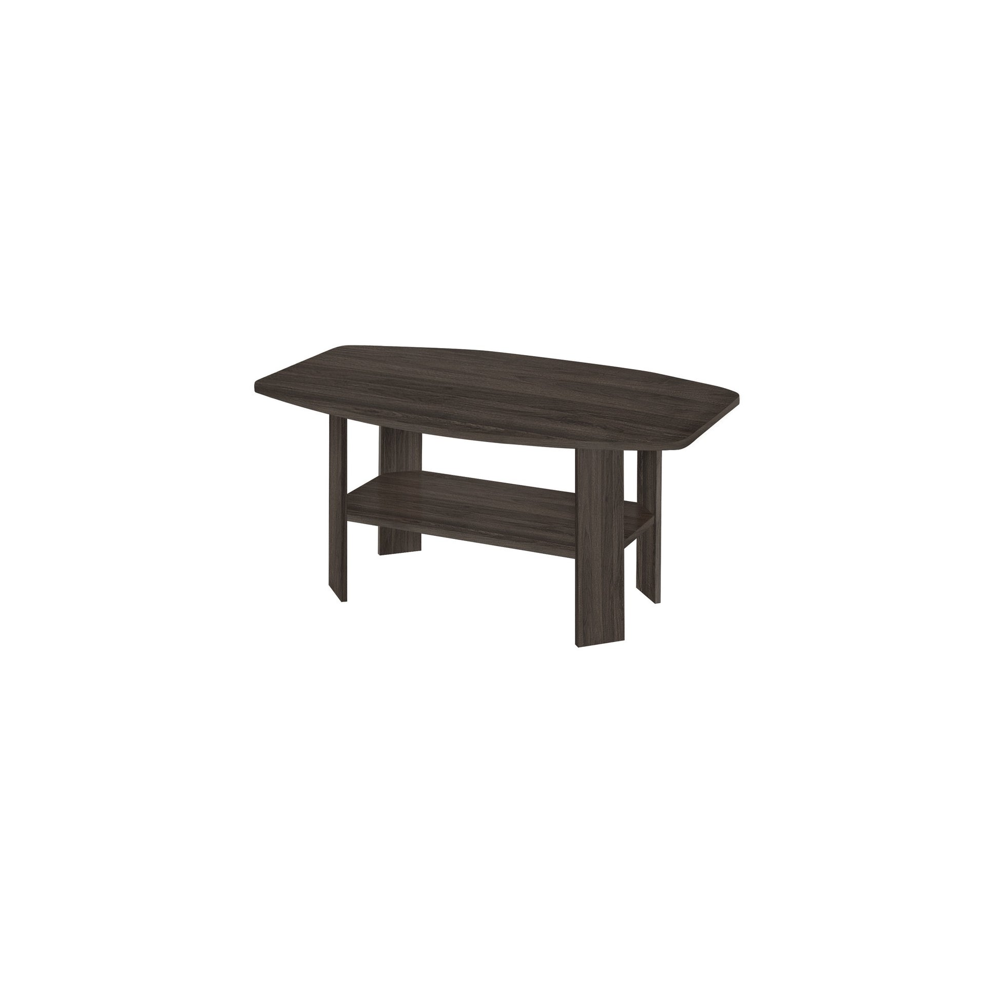 Set Of Three 36" Oak Rectangular Coffee Table With Three Shelves By Homeroots | Coffee Tables | Modishstore