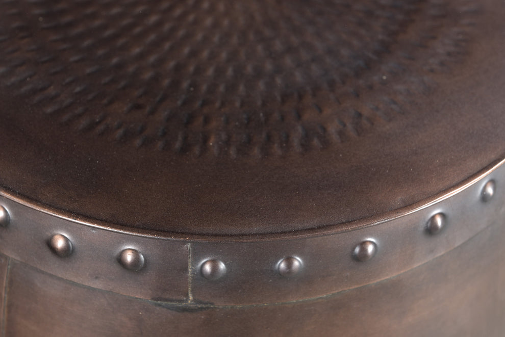 20" Copper Iron Round End Tables By Homeroots | End Tables | Modishstore - 5