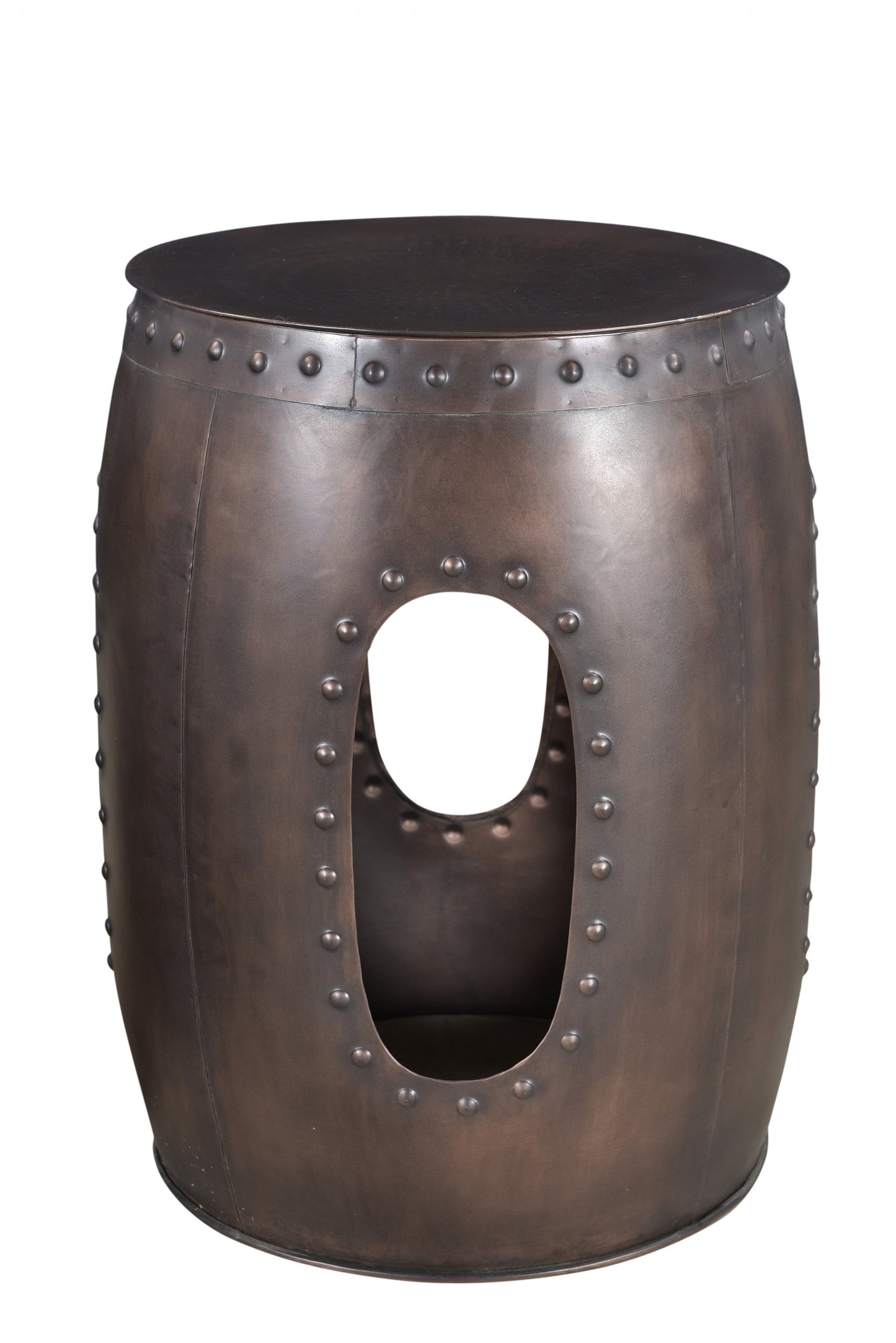 20" Copper Iron Round End Tables By Homeroots | End Tables | Modishstore - 4