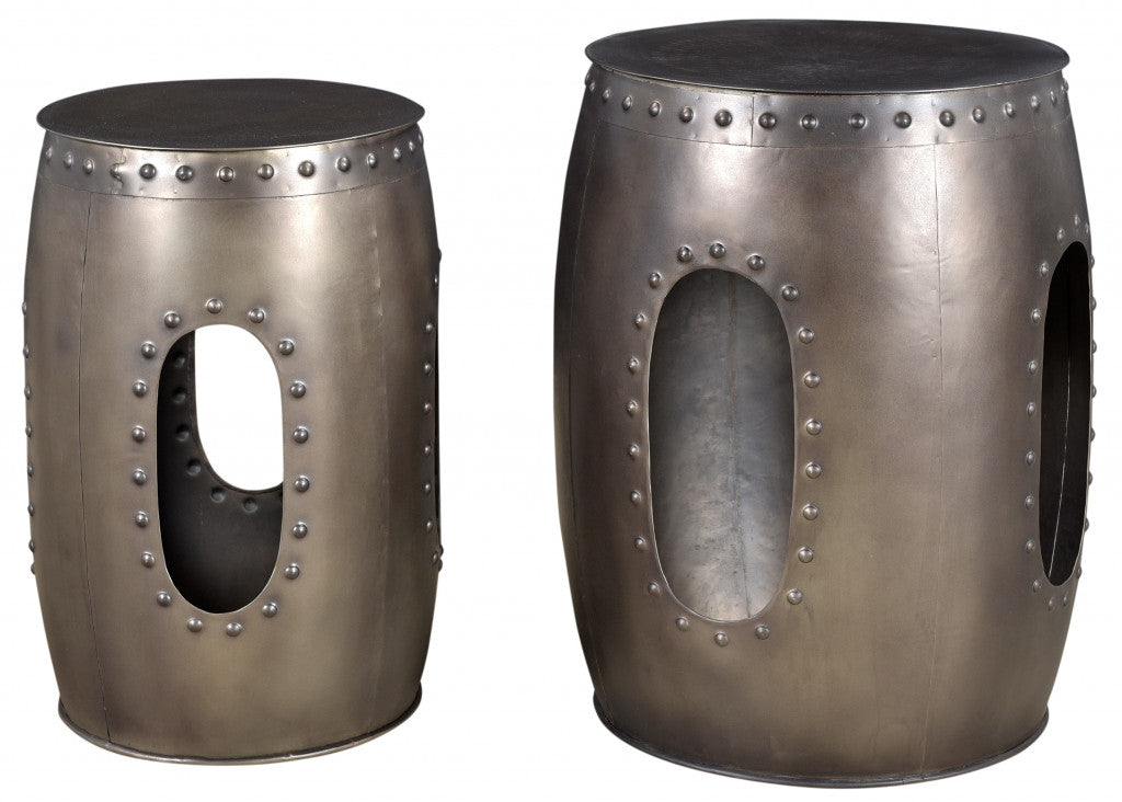 20" Nickel Iron Round End Table By Homeroots | End Tables | Modishstore - 3