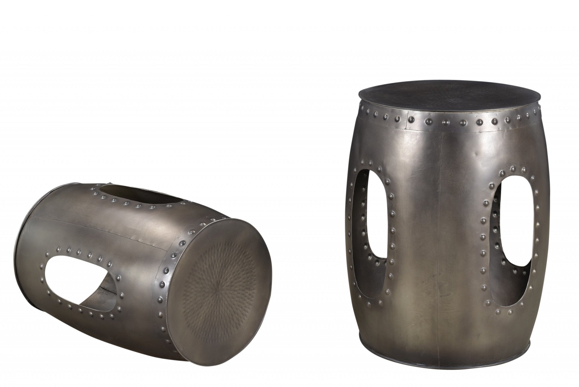 20" Nickel Iron Round End Table By Homeroots | End Tables | Modishstore - 4