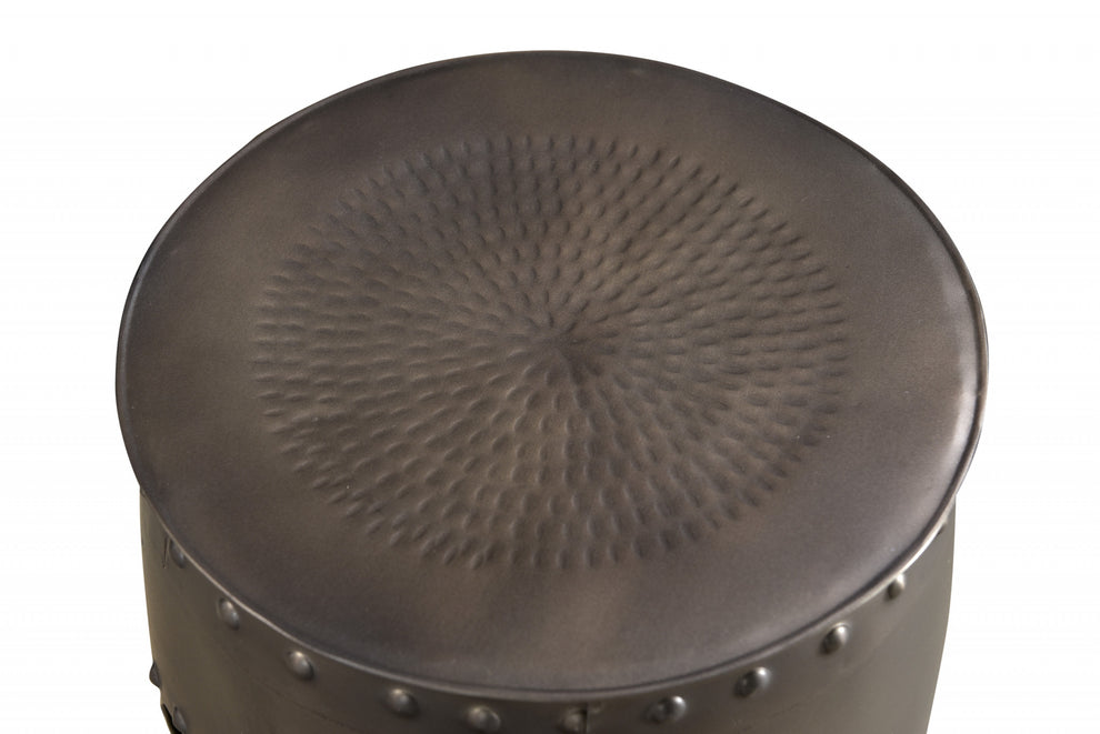20" Nickel Iron Round End Table By Homeroots | End Tables | Modishstore - 5