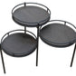 23" Black Solid Wood And Iron Round End Table By Homeroots | End Tables | Modishstore