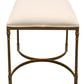 21" Ivory And Brass Iron Backless Bar Chair With Footrest By Homeroots