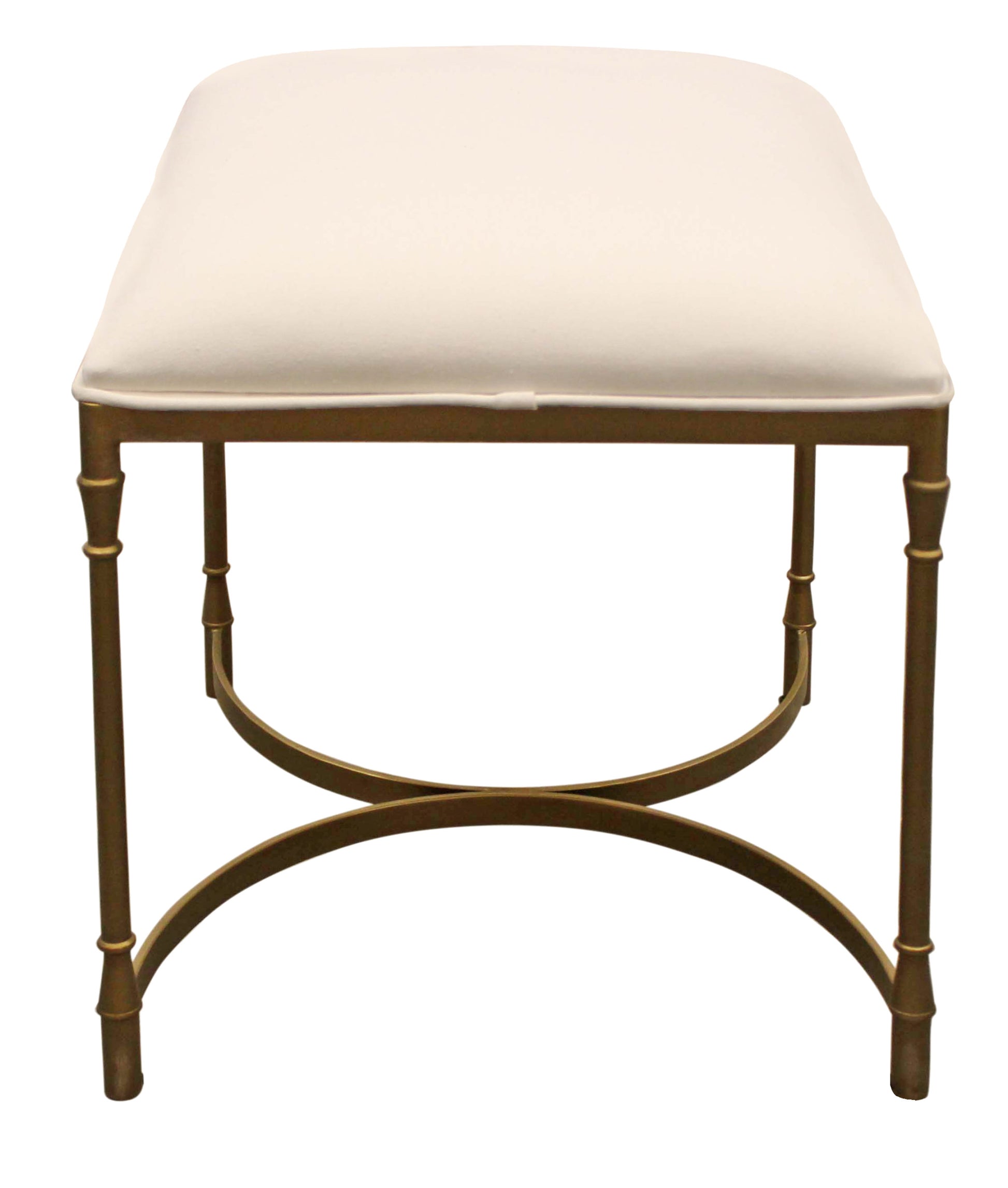 21" Ivory And Brass Iron Backless Bar Chair With Footrest By Homeroots | Bar Stools | Modishstore - 5
