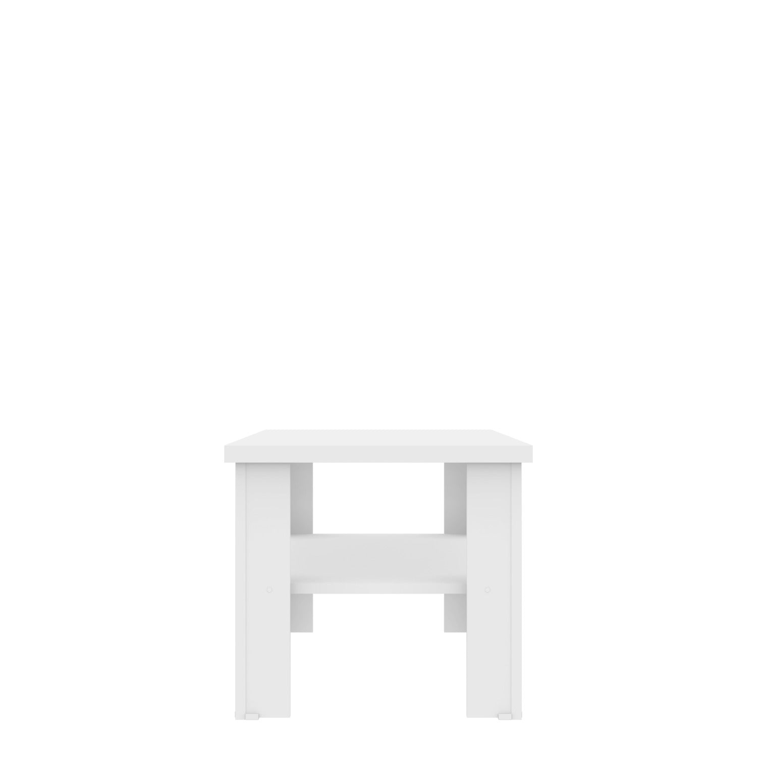 35" White Rectangular Coffee Table With Shelf By Homeroots | Coffee Tables | Modishstore - 3