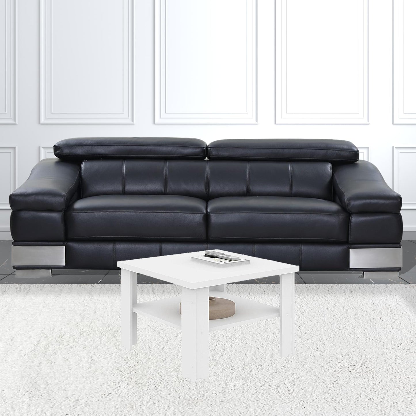 36" White End Table By Homeroots | End Tables | Modishstore - 5