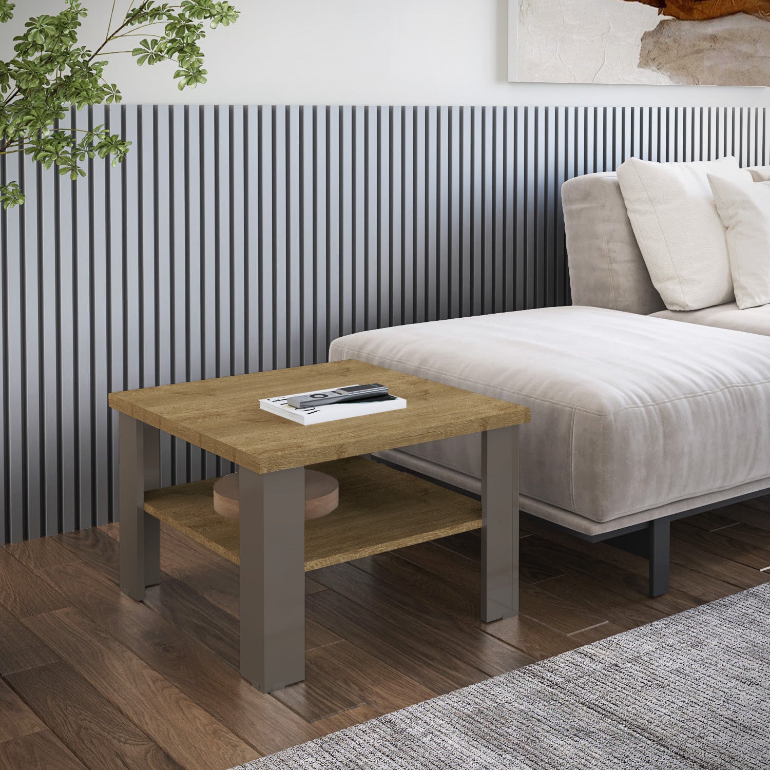 36" Brown And Natural End Table By Homeroots | End Tables | Modishstore - 6