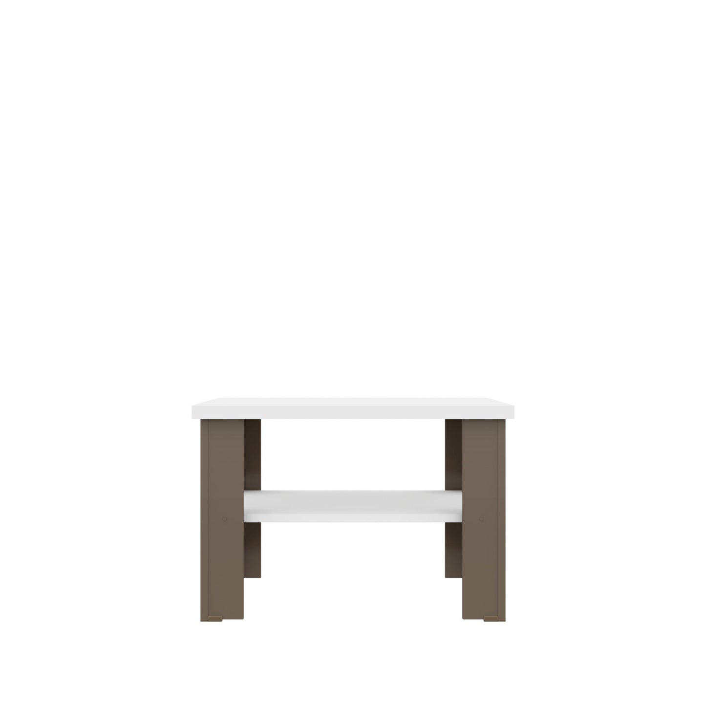 36" Brown And White End Table By Homeroots | End Tables | Modishstore - 3