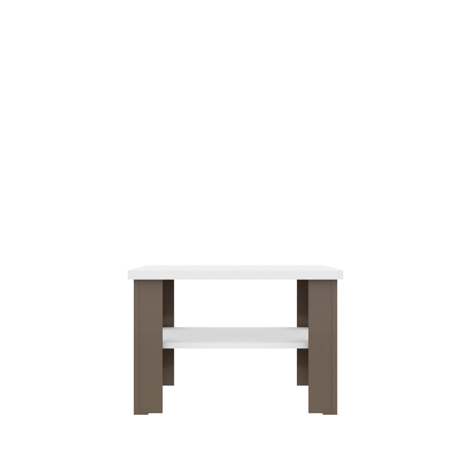 36" Brown And White End Table By Homeroots | End Tables | Modishstore - 3