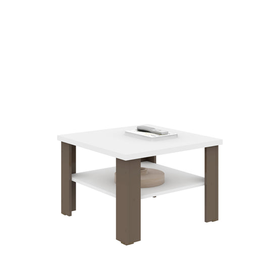 36" Brown And White End Table By Homeroots | End Tables | Modishstore