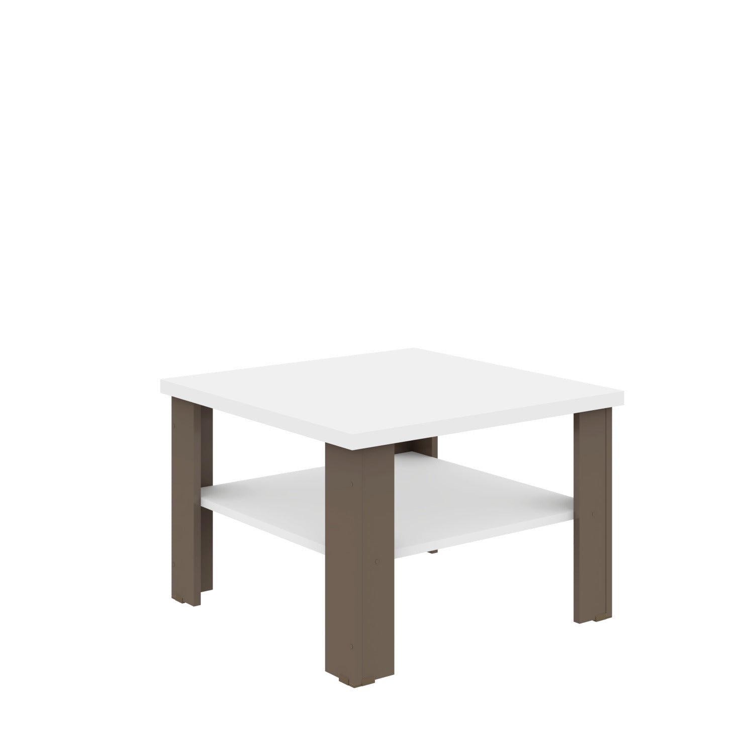 36" Brown And White End Table By Homeroots | End Tables | Modishstore - 2