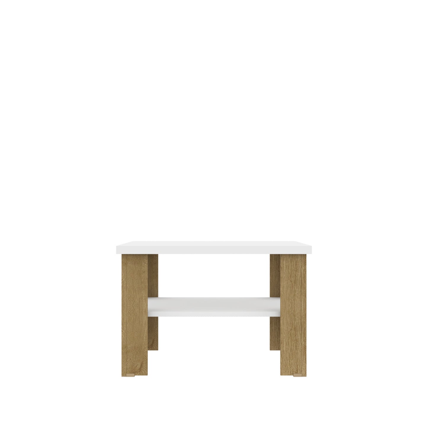 36" Natural And White End Table By Homeroots | End Tables | Modishstore