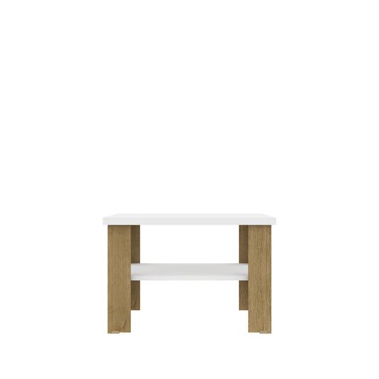 36" Natural And White End Table By Homeroots | End Tables | Modishstore