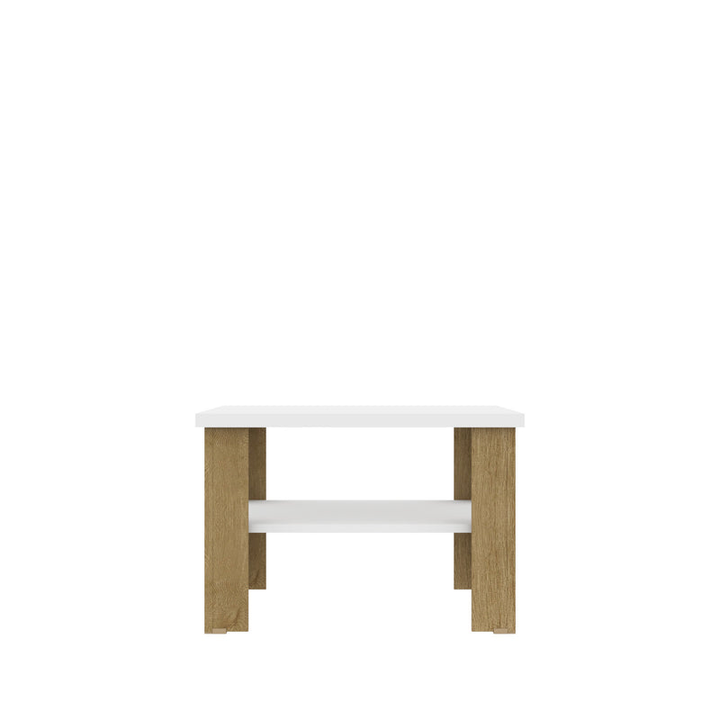 36" Natural And White End Table By Homeroots | End Tables | Modishstore